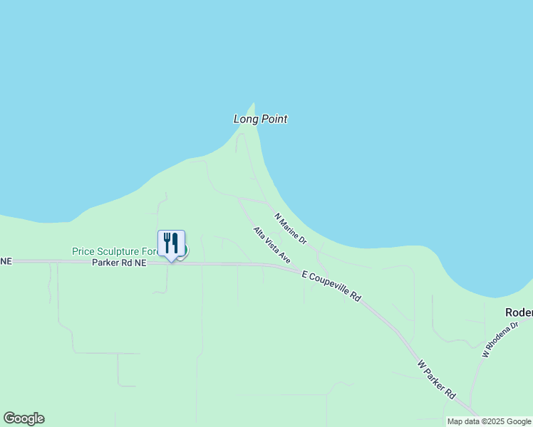 map of restaurants, bars, coffee shops, grocery stores, and more near 353 Marine Drive in Coupeville