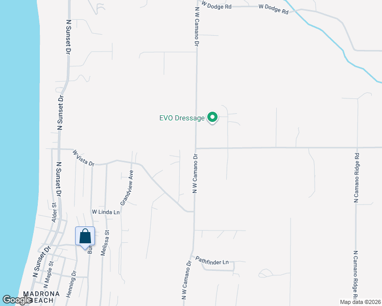 map of restaurants, bars, coffee shops, grocery stores, and more near 376 Evergreen Park Road in Camano