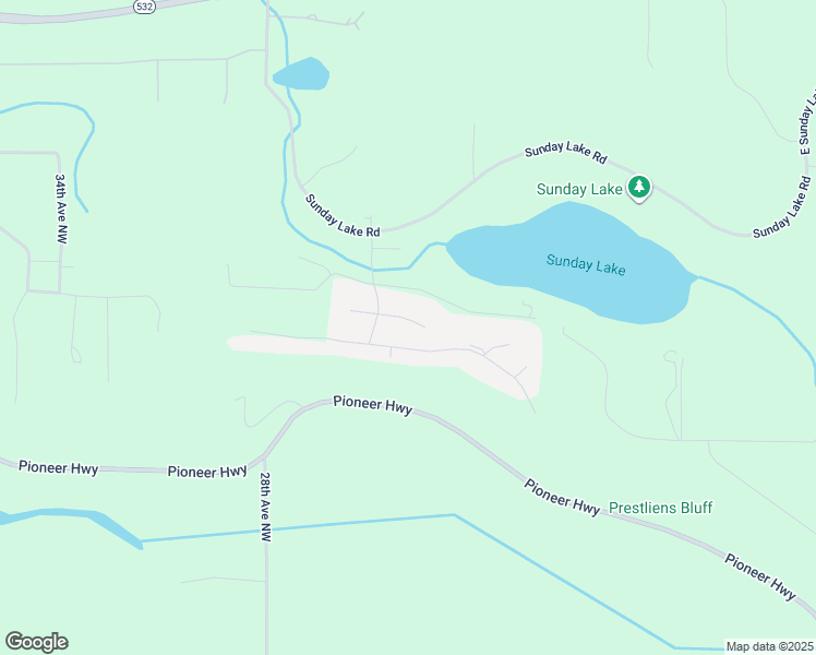 map of restaurants, bars, coffee shops, grocery stores, and more near 2232 256th Street Northwest in Stanwood