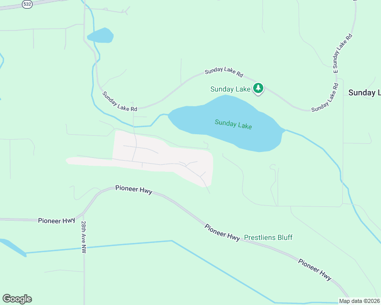 map of restaurants, bars, coffee shops, grocery stores, and more near 2110 256th Street Northwest in Stanwood