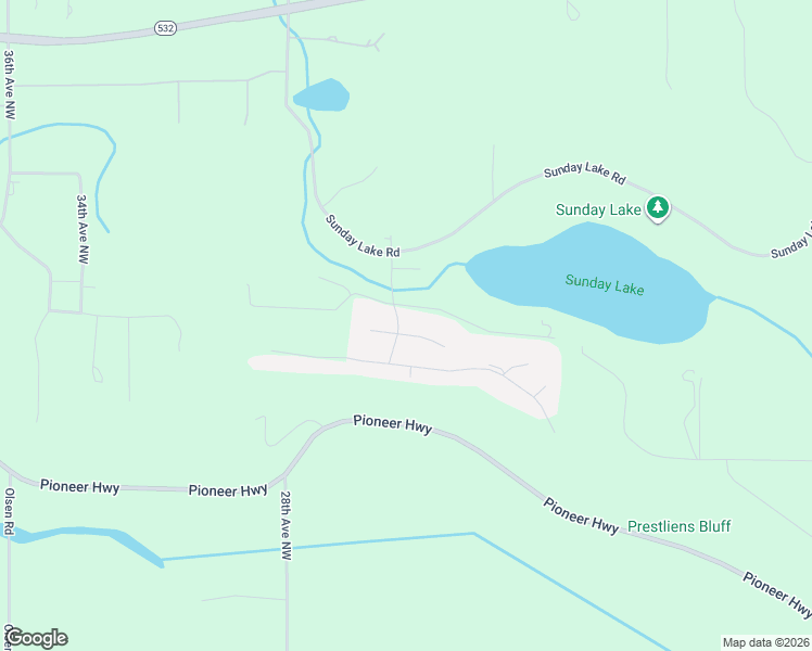 map of restaurants, bars, coffee shops, grocery stores, and more near 2415 255th Street Northwest in Stanwood