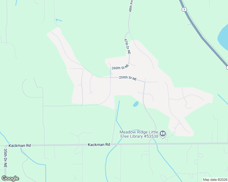 map of restaurants, bars, coffee shops, grocery stores, and more near 25733 46th Avenue Northeast in Arlington