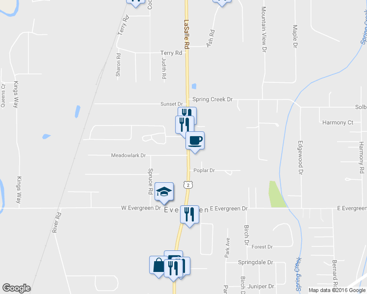 map of restaurants, bars, coffee shops, grocery stores, and more near 2306 U.S. Highway 2 East in Kalispell