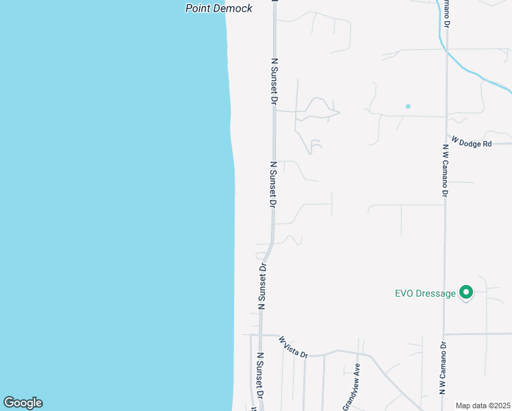 map of restaurants, bars, coffee shops, grocery stores, and more near 543 North Sunset Drive in Camano