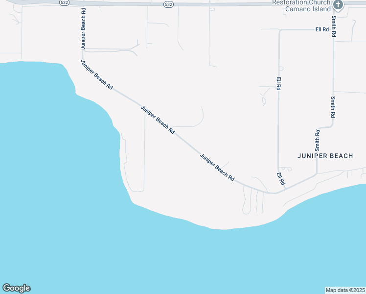 map of restaurants, bars, coffee shops, grocery stores, and more near 1162 Juniper Beach Road in Camano