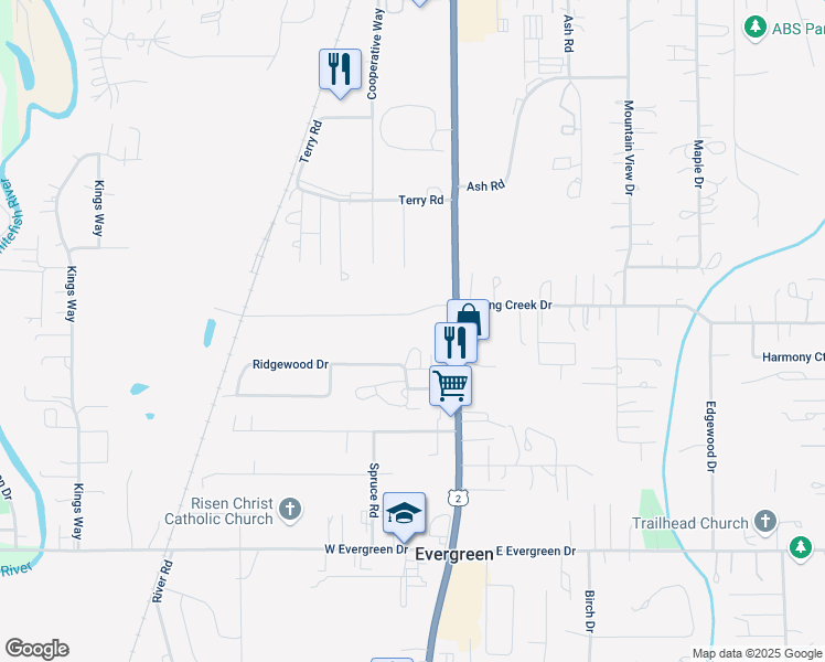 map of restaurants, bars, coffee shops, grocery stores, and more near 2330 U.S. 2 in Kalispell