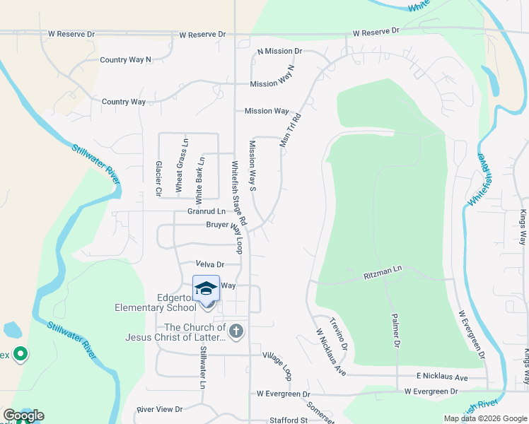 map of restaurants, bars, coffee shops, grocery stores, and more near 2000-2034 Mission Trail in Kalispell