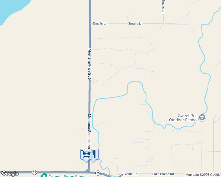 map of restaurants, bars, coffee shops, grocery stores, and more near 532 Sweetgrass Ranch Road in Kalispell
