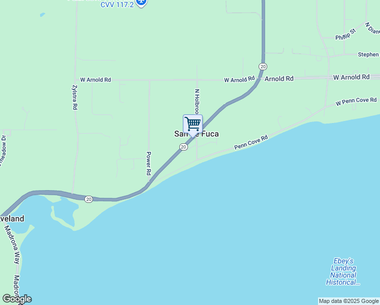 map of restaurants, bars, coffee shops, grocery stores, and more near 783 North Holbrook Road in Coupeville