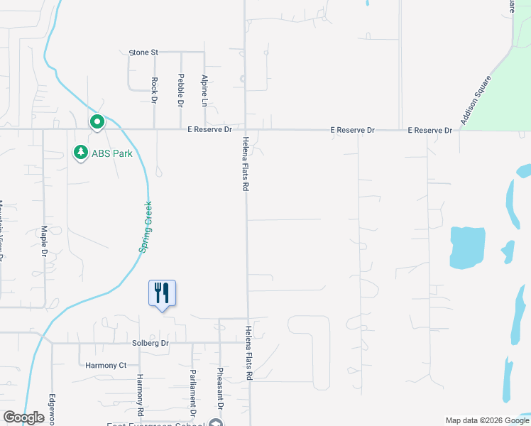 map of restaurants, bars, coffee shops, grocery stores, and more near 379-393 Helena Flats Rd in Evergreen