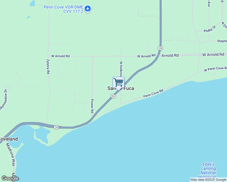 map of restaurants, bars, coffee shops, grocery stores, and more near 783 North Holbrook Road in Coupeville