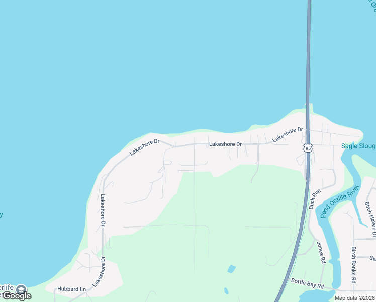 map of restaurants, bars, coffee shops, grocery stores, and more near 495 Lakeshore Drive in Sagle