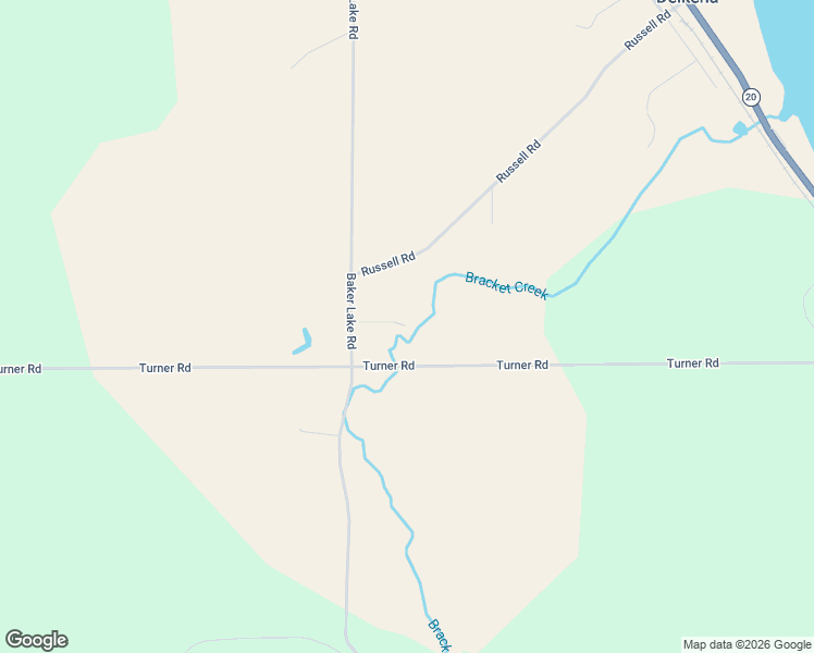 map of restaurants, bars, coffee shops, grocery stores, and more near 671 Baker Lake Road in Newport