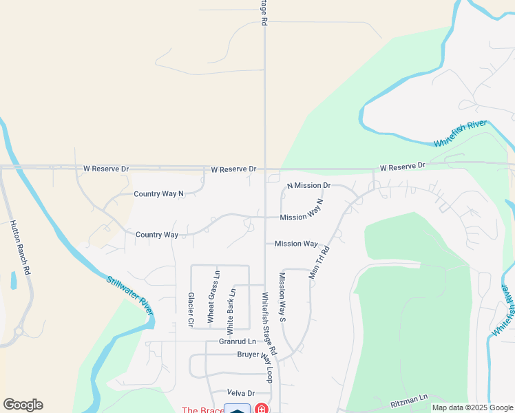 map of restaurants, bars, coffee shops, grocery stores, and more near 507 Country Way in Kalispell