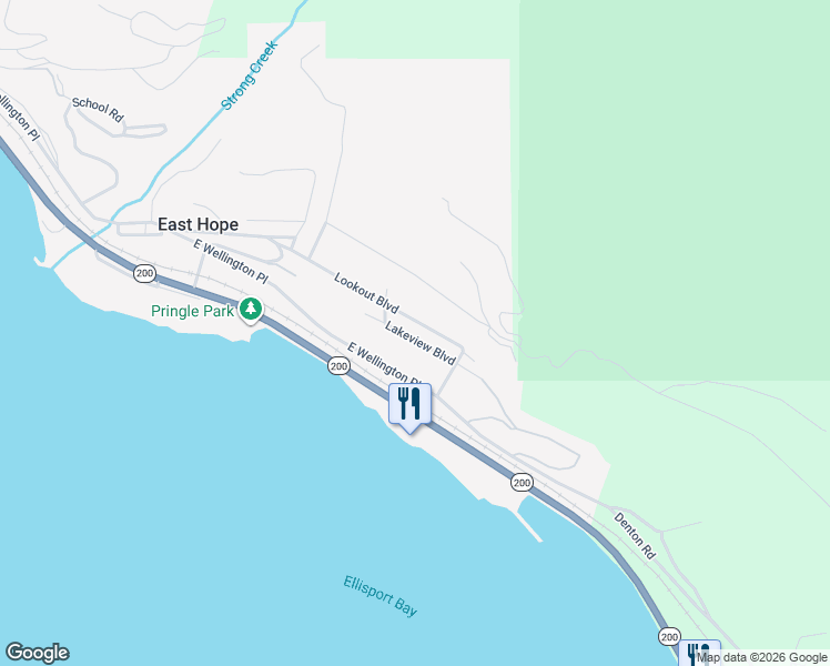 map of restaurants, bars, coffee shops, grocery stores, and more near 708 Lakeview Boulevard in Hope