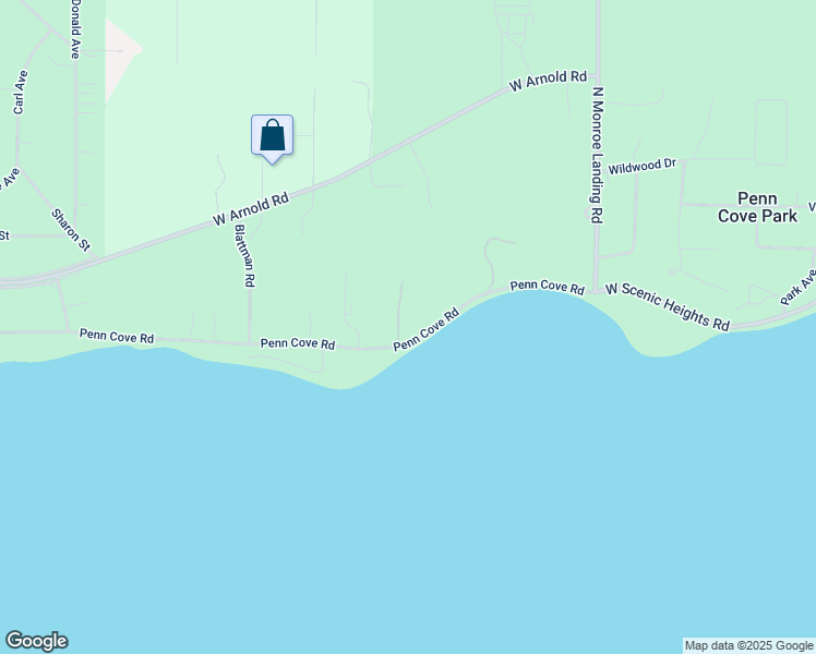map of restaurants, bars, coffee shops, grocery stores, and more near 1332 Penn Cove Road in Oak Harbor