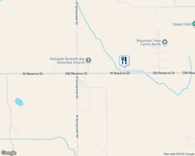 map of restaurants, bars, coffee shops, grocery stores, and more near 1638 West Reserve Drive in Kalispell