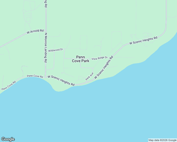 map of restaurants, bars, coffee shops, grocery stores, and more near 1037 West Shady Lane in Oak Harbor