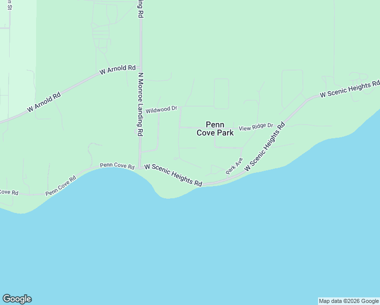 map of restaurants, bars, coffee shops, grocery stores, and more near 1115 Forest Glen Road in Oak Harbor