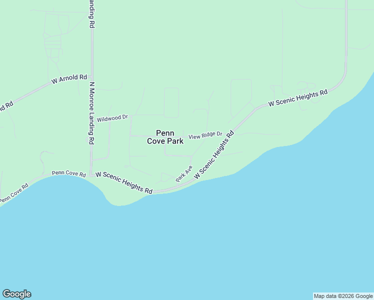 map of restaurants, bars, coffee shops, grocery stores, and more near 1037 West Shady Lane in Oak Harbor