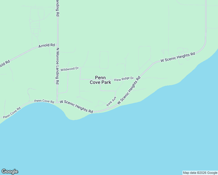 map of restaurants, bars, coffee shops, grocery stores, and more near 1037 West Shady Lane in Oak Harbor