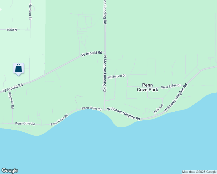 map of restaurants, bars, coffee shops, grocery stores, and more near 892 North Monroe Landing Road in Oak Harbor