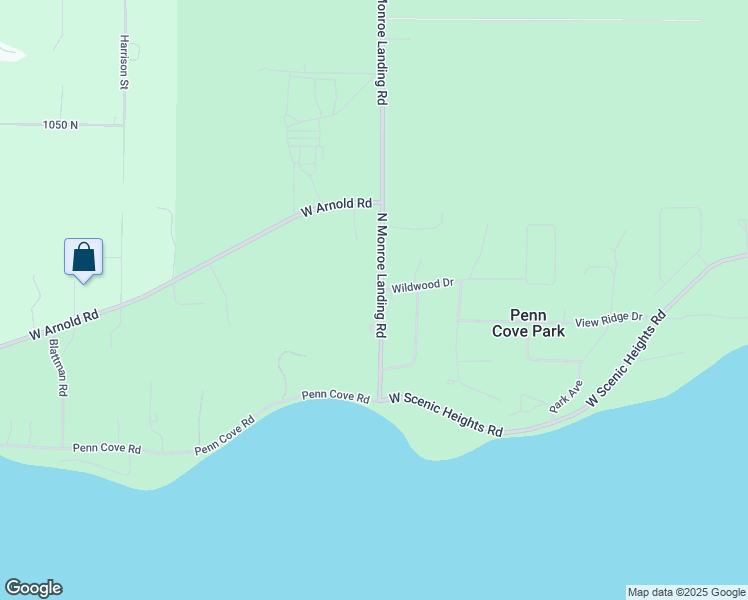 map of restaurants, bars, coffee shops, grocery stores, and more near 892 North Monroe Landing Road in Oak Harbor