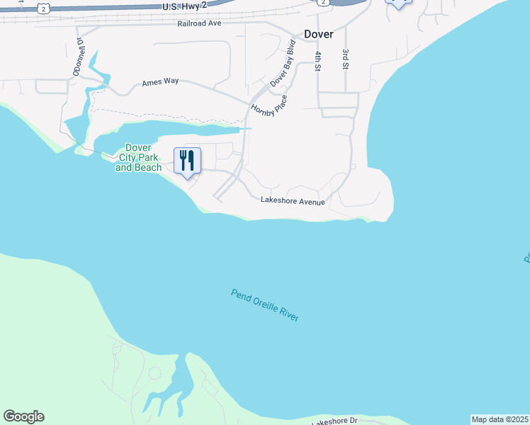 map of restaurants, bars, coffee shops, grocery stores, and more near 509 Lakeshore Avenue in Dover