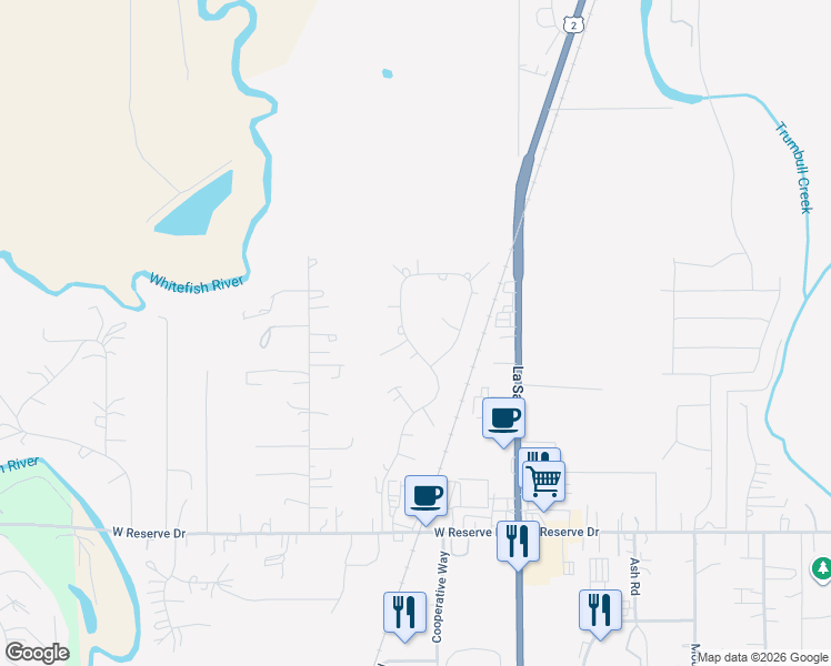 map of restaurants, bars, coffee shops, grocery stores, and more near 687-699 Shadow Lane in Evergreen