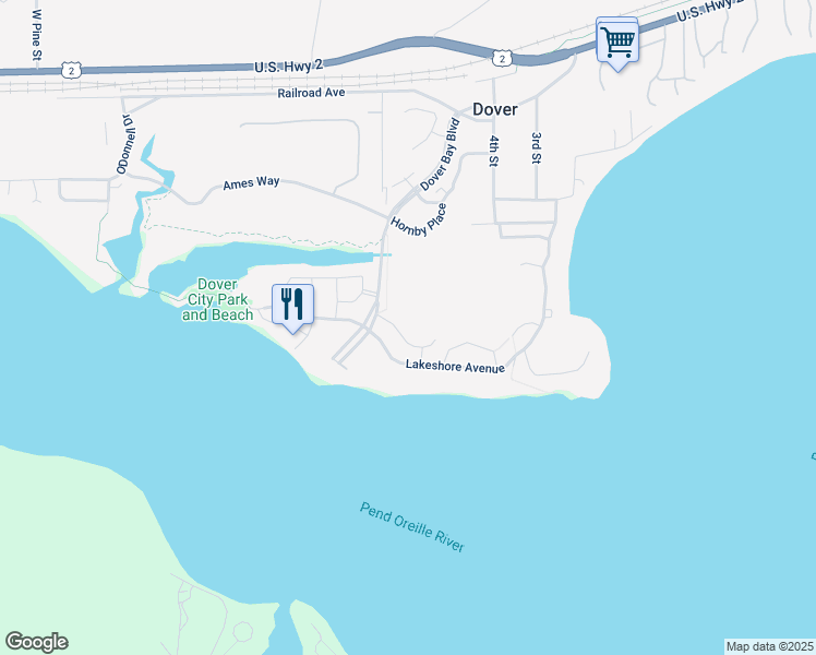 map of restaurants, bars, coffee shops, grocery stores, and more near 502 Guthrie Place in Dover