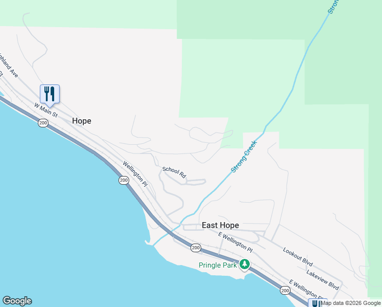 map of restaurants, bars, coffee shops, grocery stores, and more near in Hope