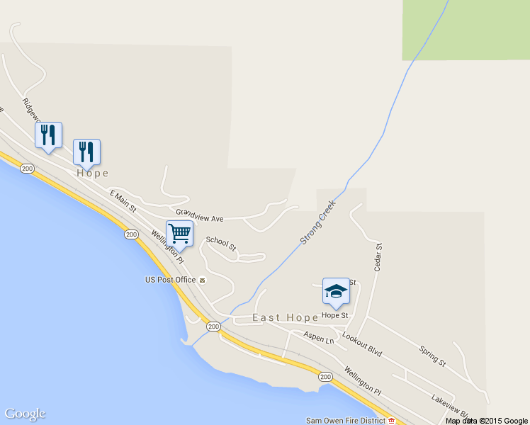 map of restaurants, bars, coffee shops, grocery stores, and more near 319 Grandview Avenue in Hope