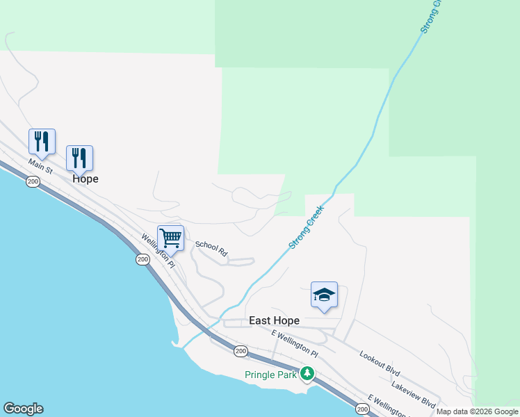 map of restaurants, bars, coffee shops, grocery stores, and more near 319 Grandview Avenue in Hope