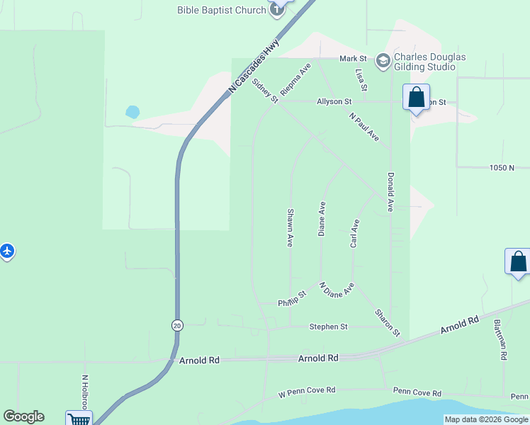 map of restaurants, bars, coffee shops, grocery stores, and more near 984 Riepma Avenue in Oak Harbor