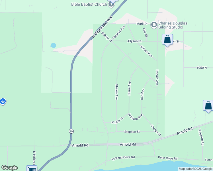 map of restaurants, bars, coffee shops, grocery stores, and more near 984 Riepma Avenue in Oak Harbor