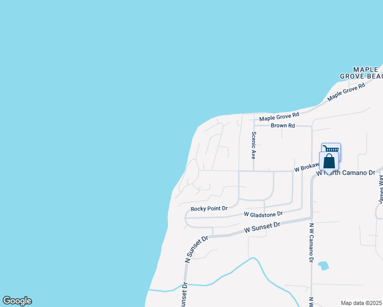map of restaurants, bars, coffee shops, grocery stores, and more near 1037 North Blackberry Lane in Camano