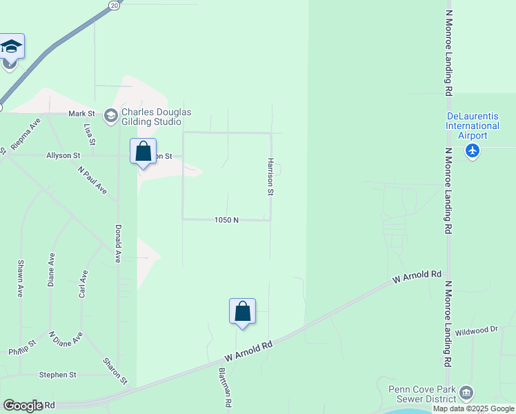 map of restaurants, bars, coffee shops, grocery stores, and more near 1420 1050 North in Oak Harbor