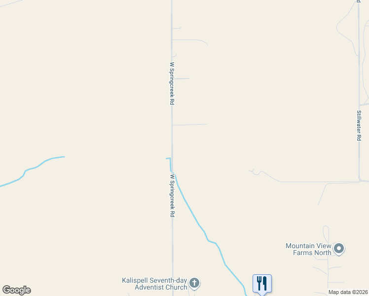 map of restaurants, bars, coffee shops, grocery stores, and more near 1701-1713 West Springcreek Road in Kalispell