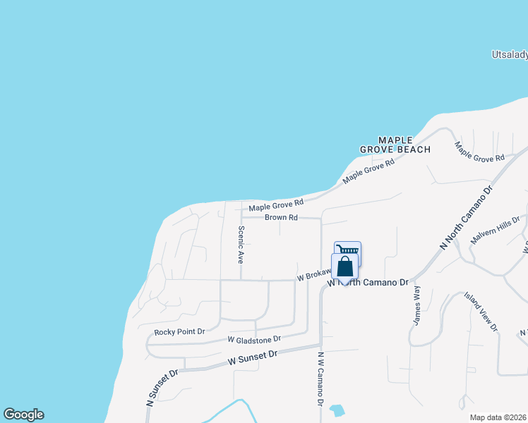map of restaurants, bars, coffee shops, grocery stores, and more near 765 Maple Grove Road in Camano