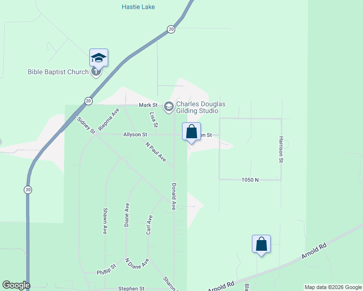 map of restaurants, bars, coffee shops, grocery stores, and more near 1104 Donald Avenue in Oak Harbor