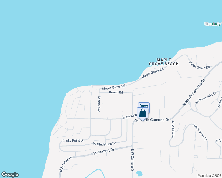 map of restaurants, bars, coffee shops, grocery stores, and more near 765 Maple Grove Road in Camano