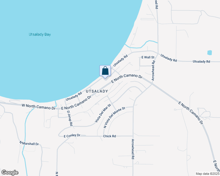 map of restaurants, bars, coffee shops, grocery stores, and more near 163 Sky Vista Place in Camano