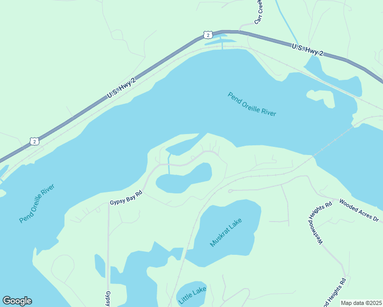 map of restaurants, bars, coffee shops, grocery stores, and more near 2159 Gypsy Bay Road in Sagle