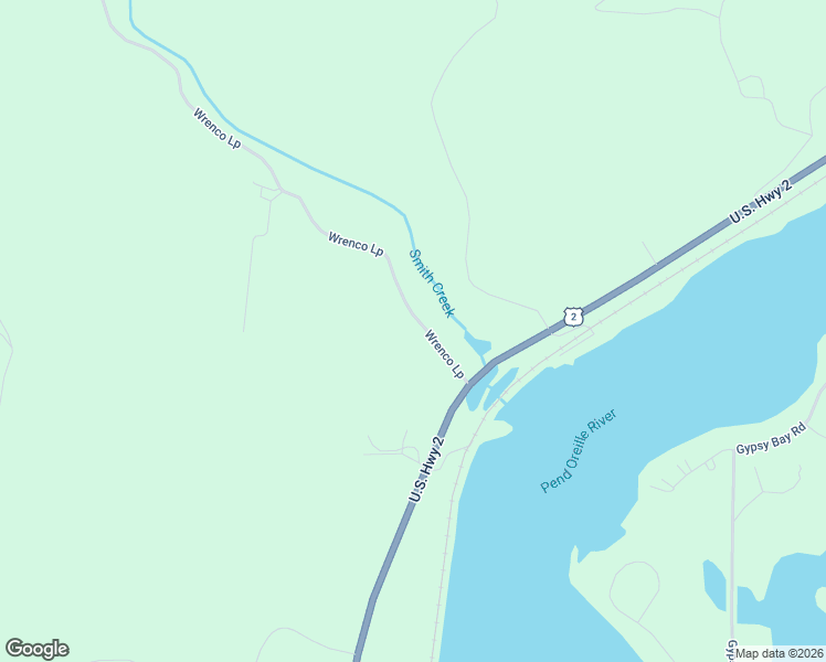 map of restaurants, bars, coffee shops, grocery stores, and more near 111 Wrenco Loop in Sandpoint