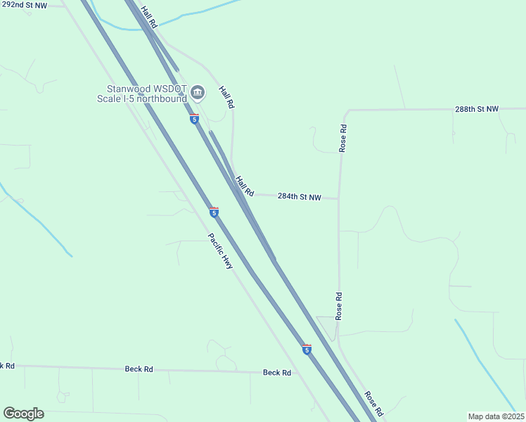 map of restaurants, bars, coffee shops, grocery stores, and more near Interstate 5 in Stanwood