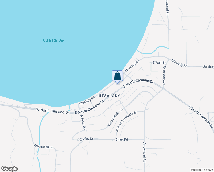 map of restaurants, bars, coffee shops, grocery stores, and more near 94 Utsalady Road in Camano