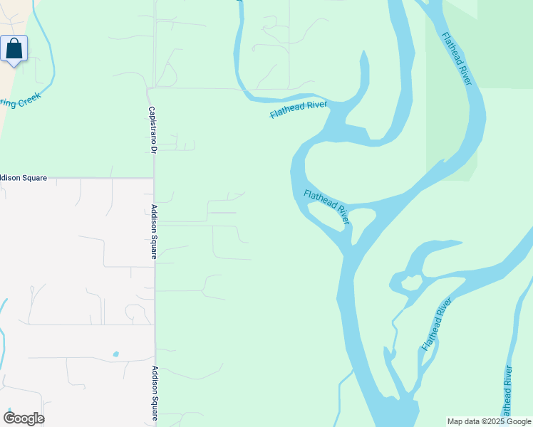 map of restaurants, bars, coffee shops, grocery stores, and more near 455 Addison Square in Kalispell