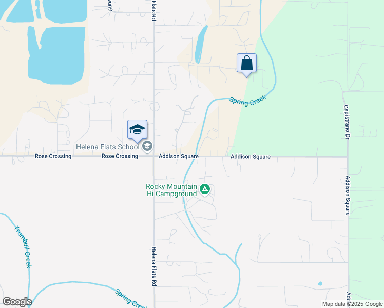map of restaurants, bars, coffee shops, grocery stores, and more near 750 Addison Square in Kalispell