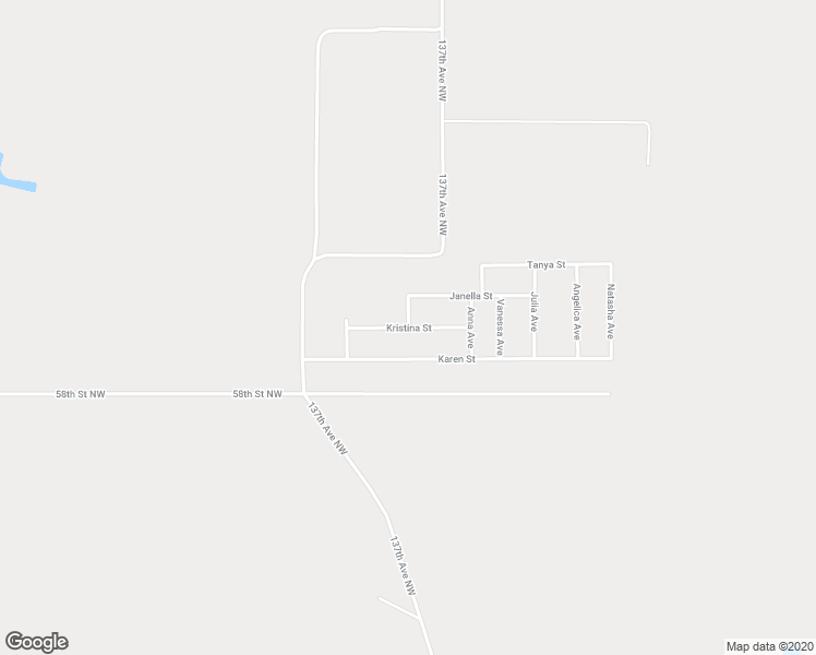 map of restaurants, bars, coffee shops, grocery stores, and more near Kristina Street in Williston