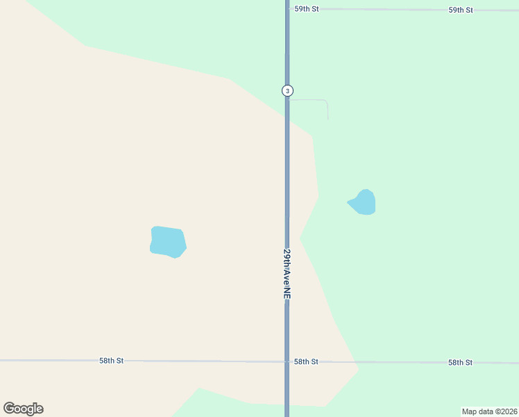 map of restaurants, bars, coffee shops, grocery stores, and more near 5843 North Dakota 3 in Rugby